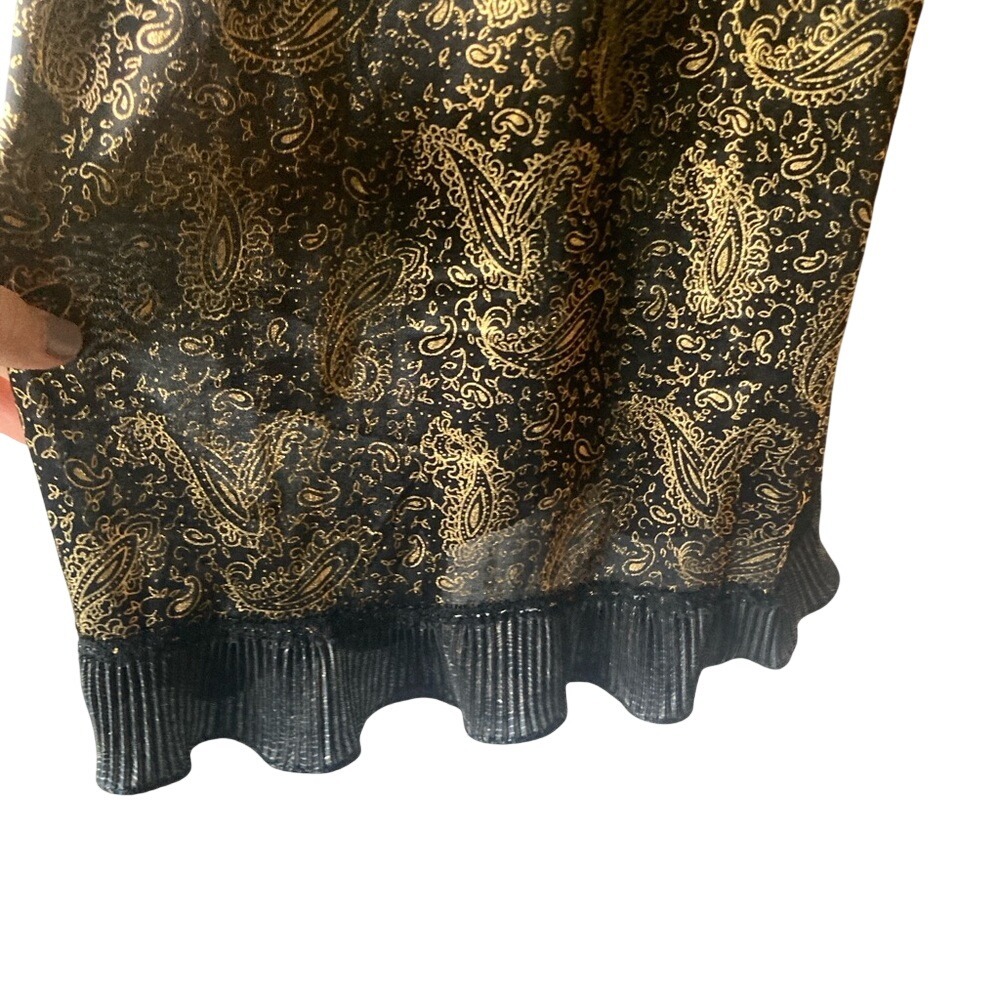 ✨Vintage✨ Black & gold lingerie-look mini dress - Picture 3 of 9